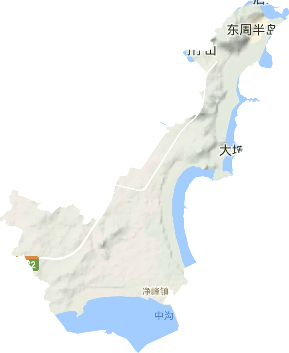 净峰镇地形地图