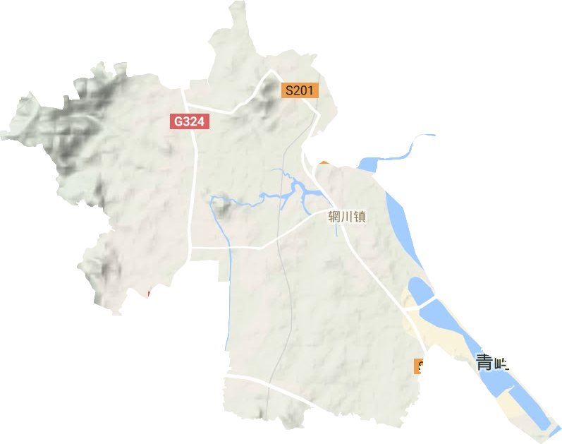 辋川镇地形地图
