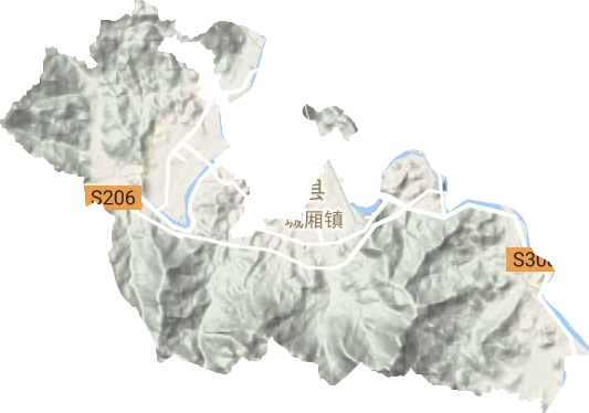 城厢镇地形地图