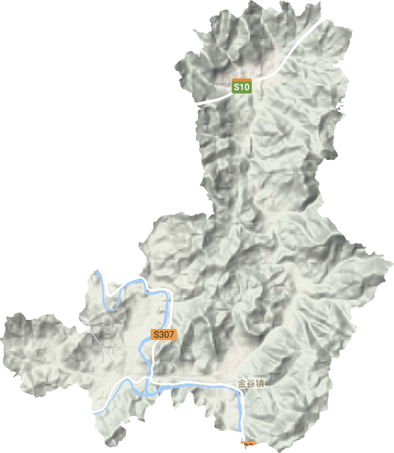 金谷镇地形地图