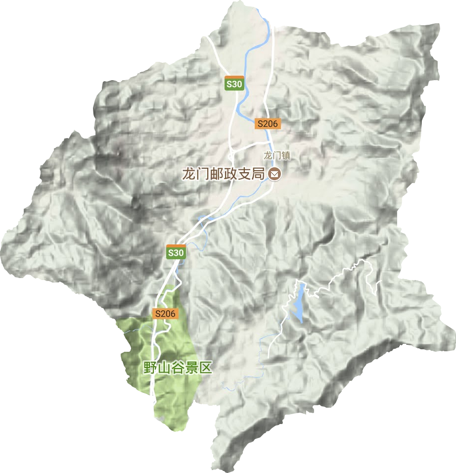 龙门镇地形地图