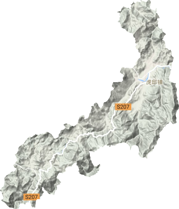 虎邱镇地形地图