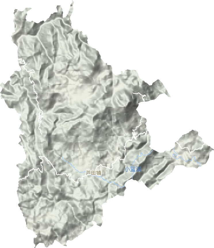 芦田镇地形地图