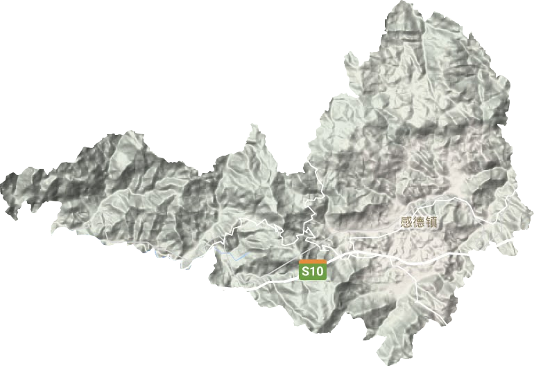 感德镇地形地图