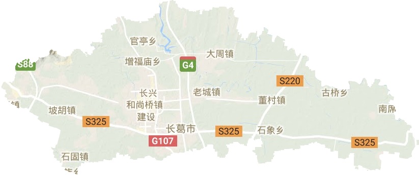 长葛市地形地图