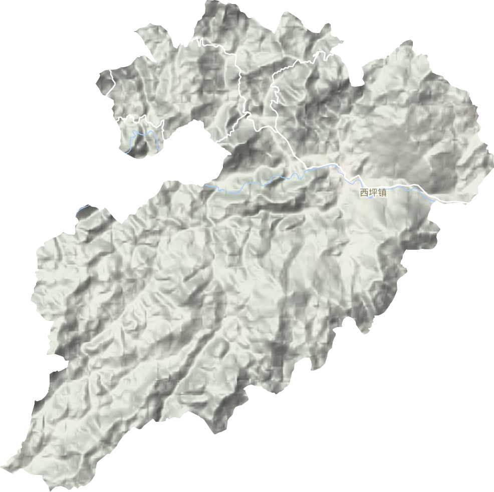 西坪镇地形地图