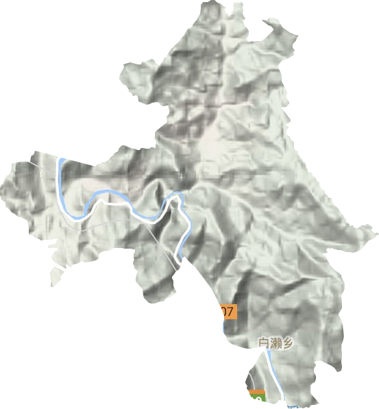 白濑乡地形地图