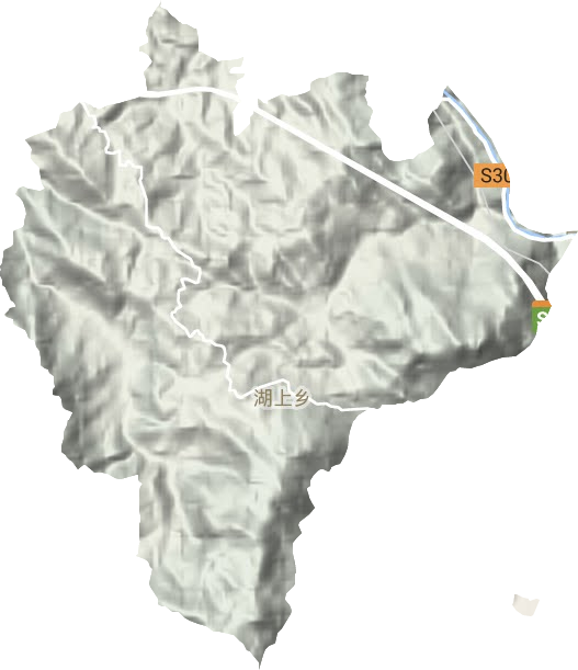 湖上乡地形地图