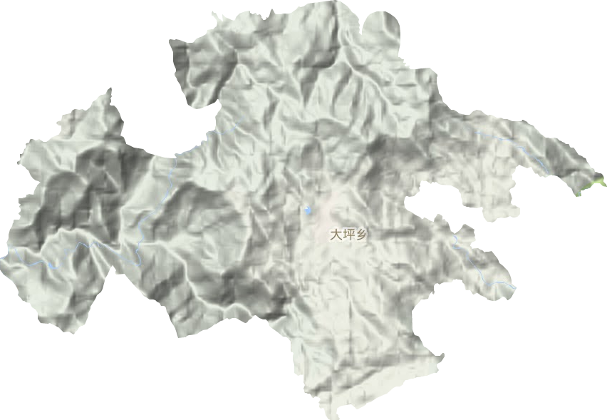 大坪乡地形地图