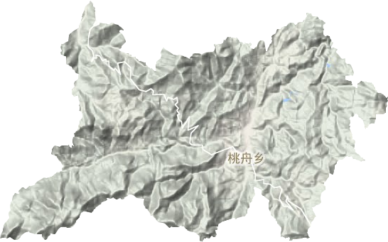 桃舟乡地形地图