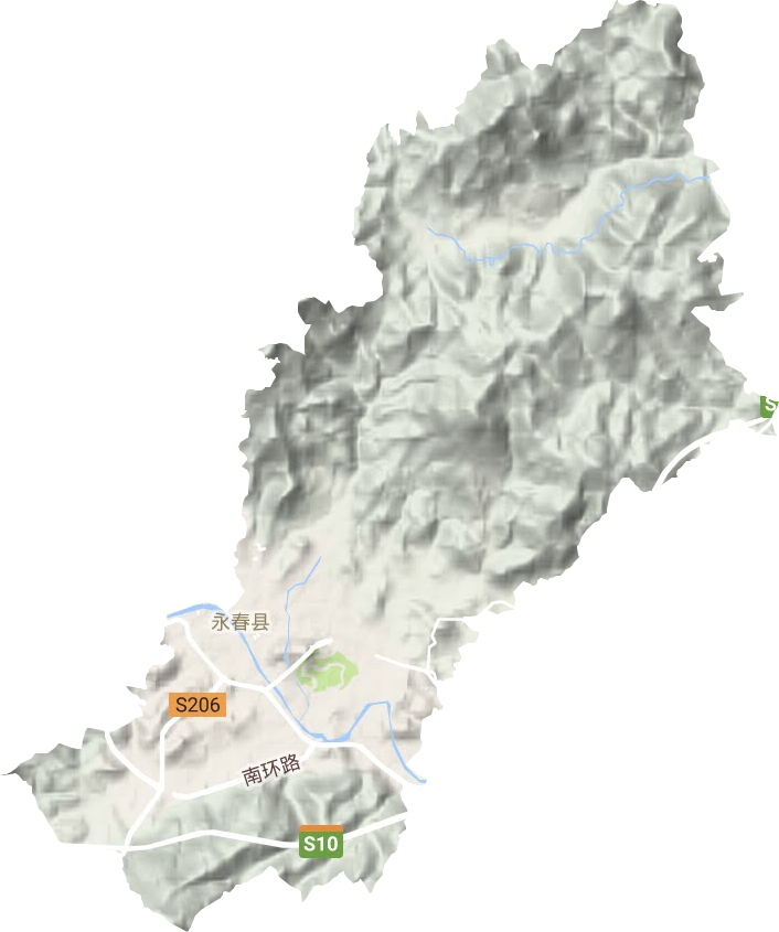 桃城镇地形地图