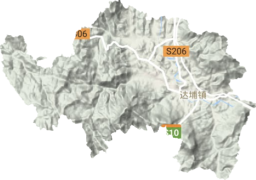 达埔镇地形地图