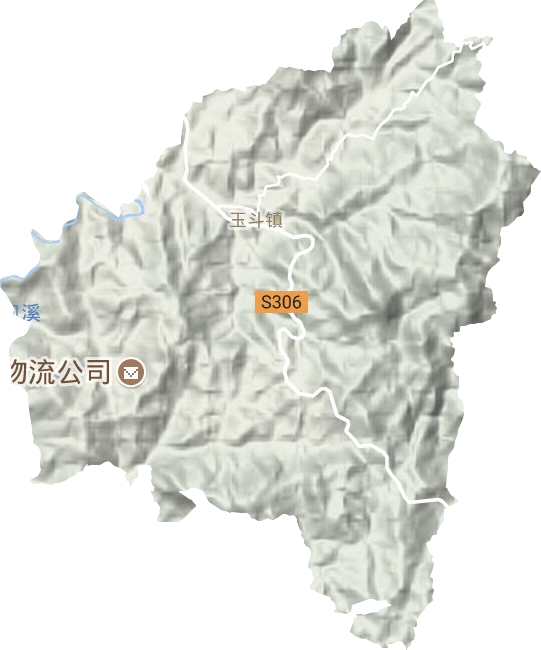 玉斗镇地形地图
