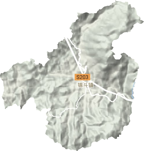 锦斗镇地形地图