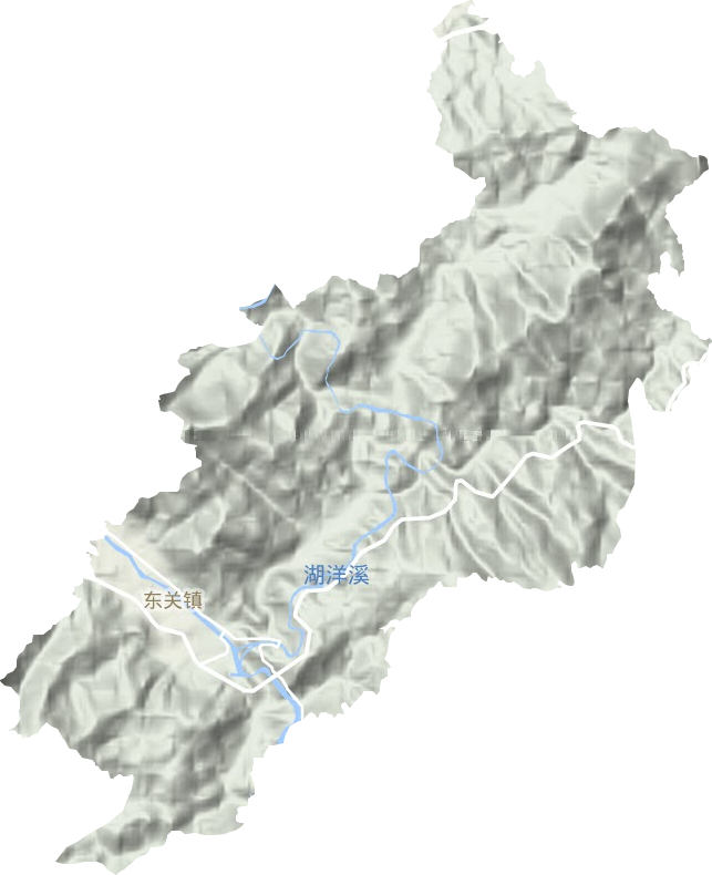 东关镇地形地图