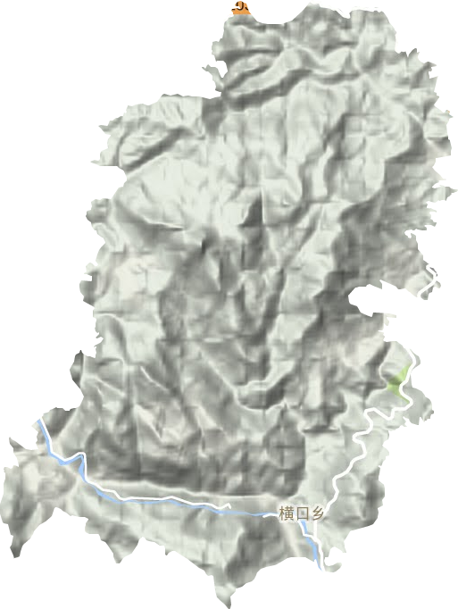 横口乡地形地图