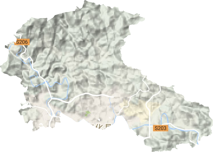 浔中镇地形地图