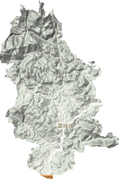雷峰镇地形地图