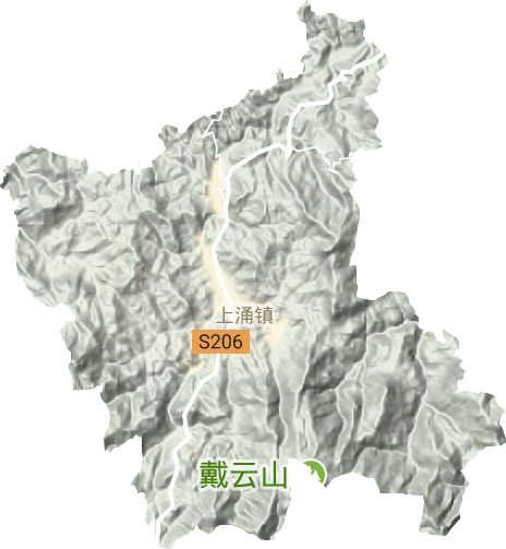 上涌镇地形地图