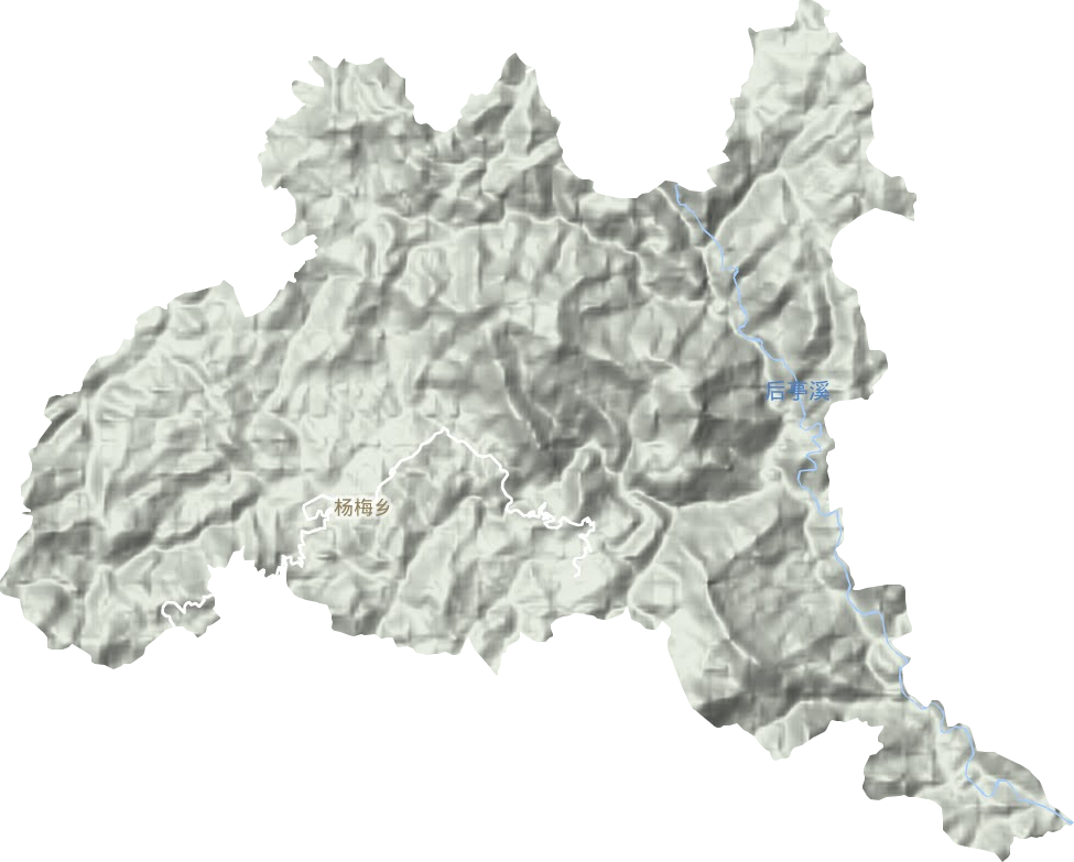杨梅乡地形地图
