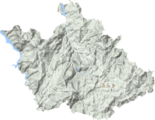 汤头乡地形地图