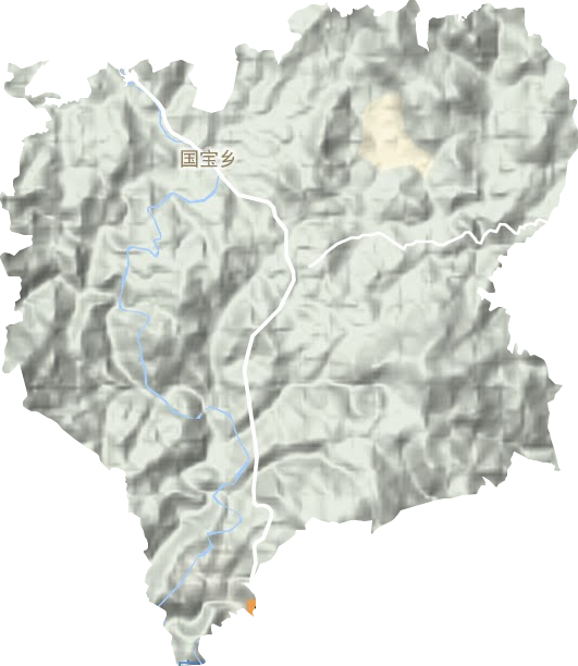 国宝乡地形地图