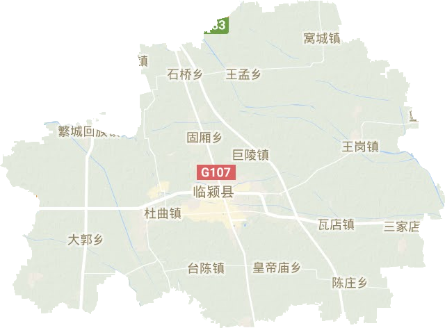 临颍县地形地图
