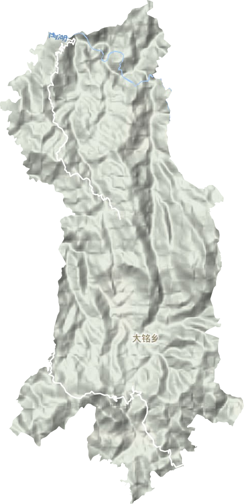 大铭乡地形地图