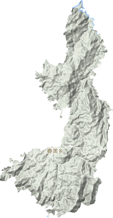 春美乡地形地图