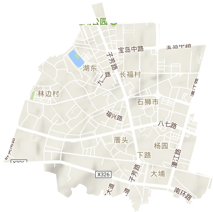 湖滨街道地形地图