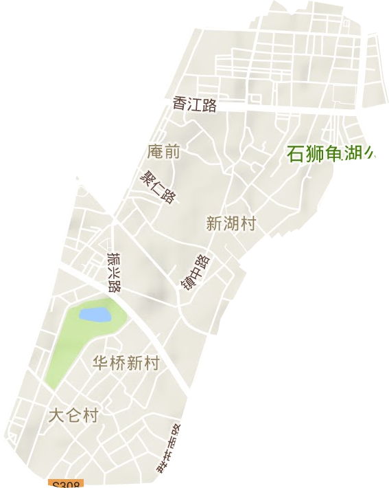 凤里街道地形地图