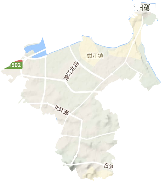 蚶江镇地形地图
