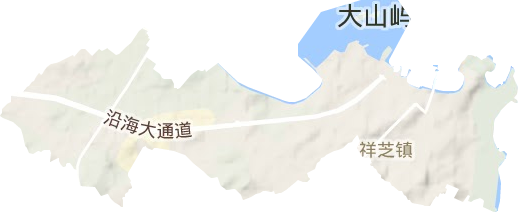 祥芝镇地形地图