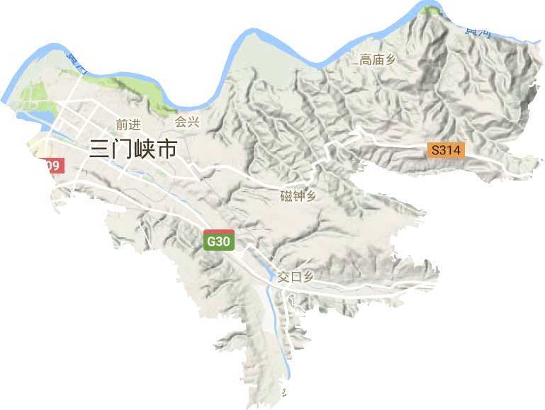 湖滨区地形地图