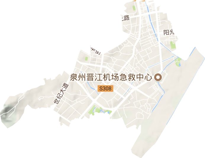 青阳街道地形地图