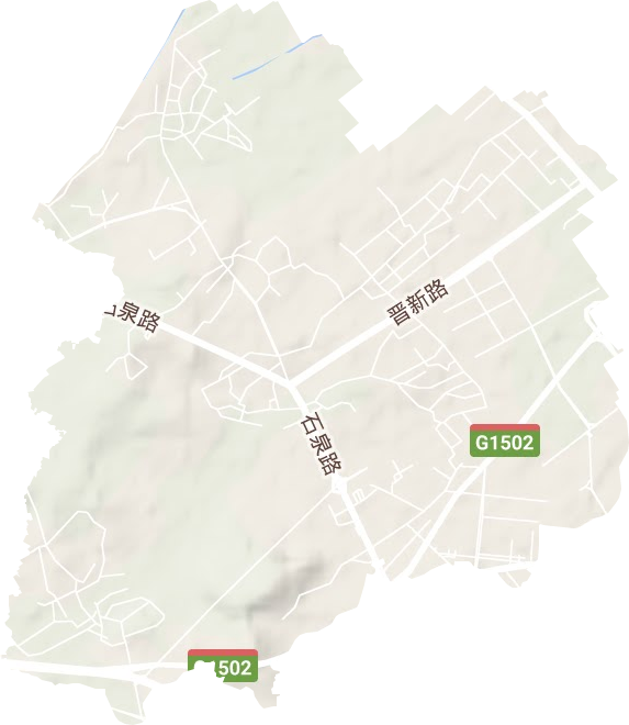 新塘街道地形地图