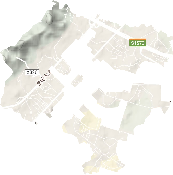 灵源街道地形地图
