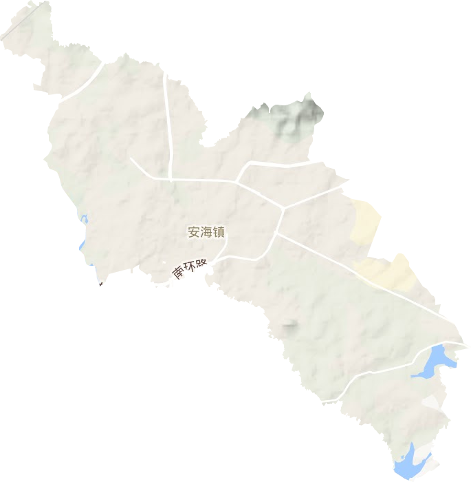 安海镇地形地图