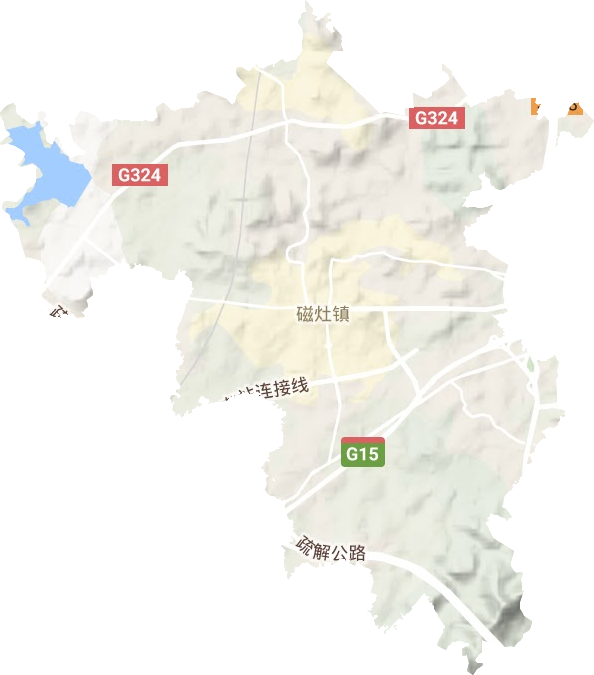 磁灶镇地形地图