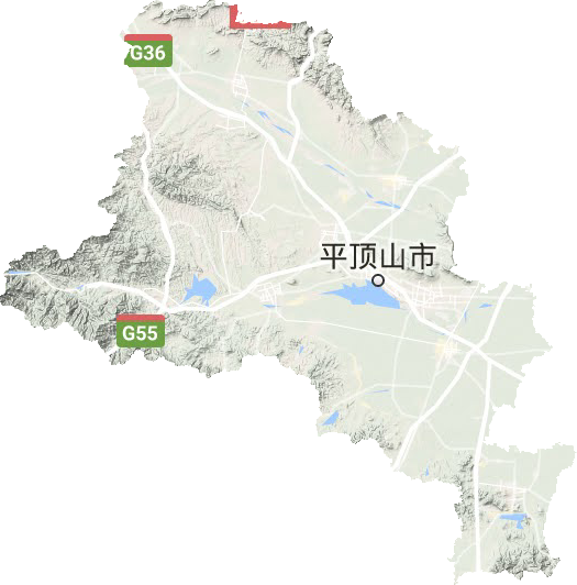 平顶山市地形地图