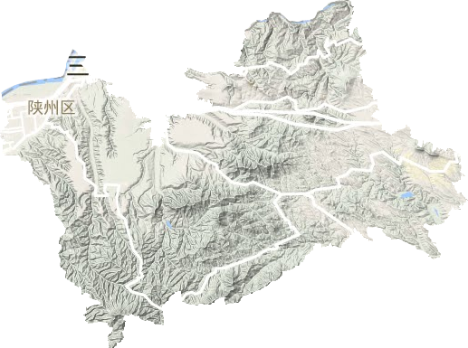 陕州区地形地图