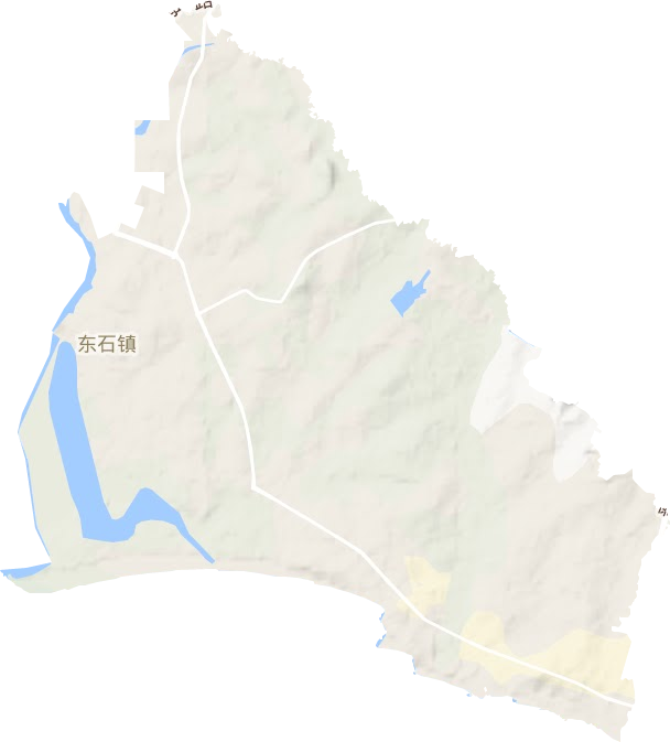 东石镇地形地图