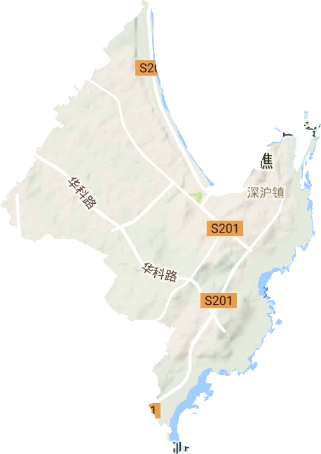 深沪镇地形地图