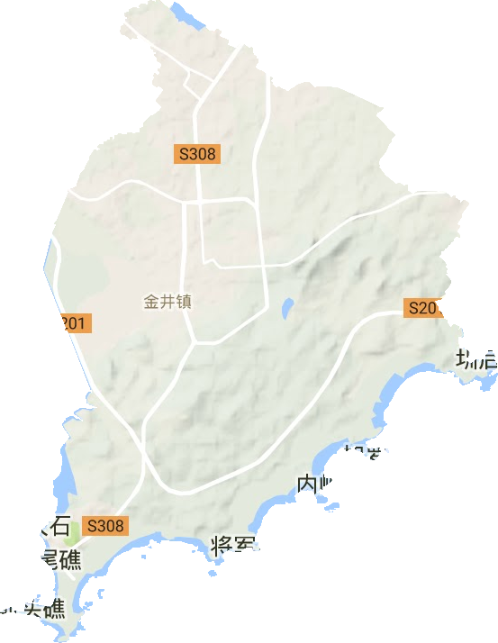 金井镇地形地图