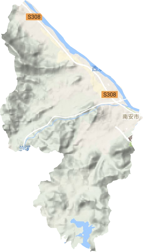 溪美街道地形地图