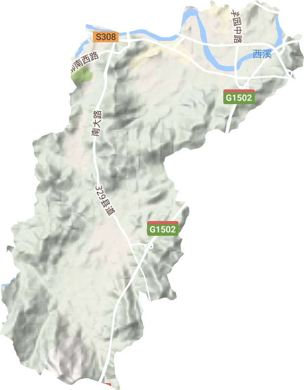 柳城街道地形地图