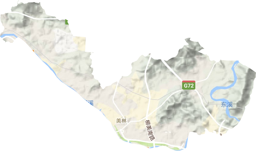 美林街道地形地图