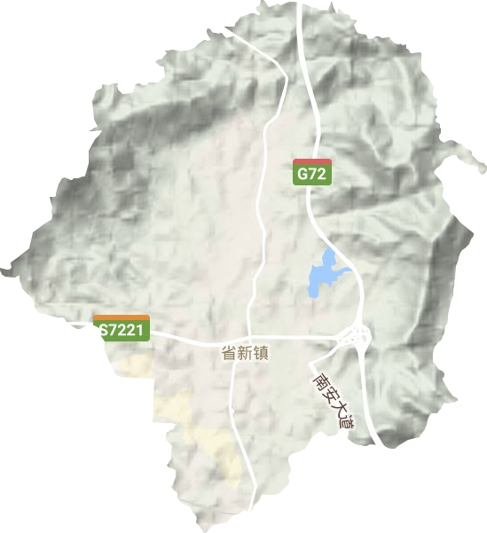 省新镇地形地图