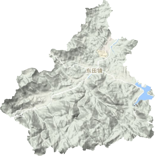 东田镇地形地图
