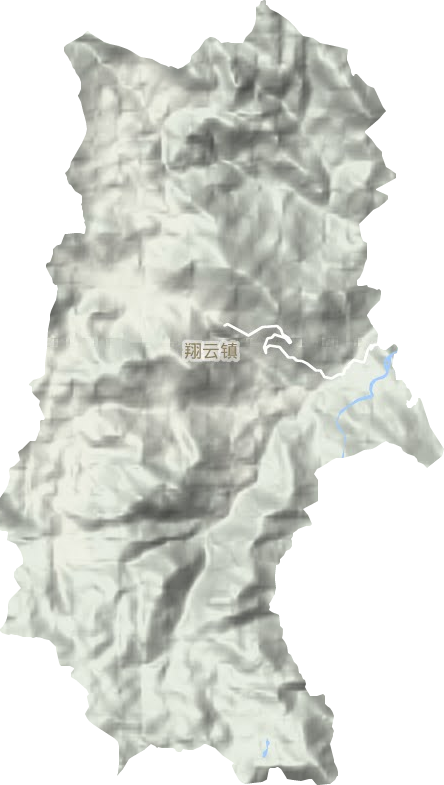 翔云镇地形地图